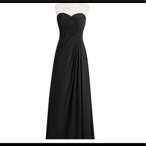Azazie black long dress, size S (4)
